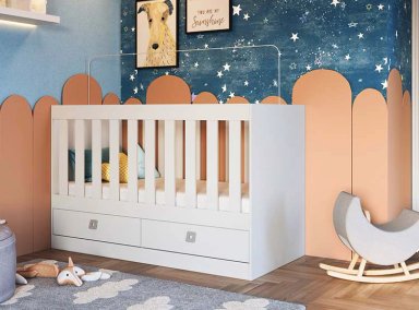 CUNA MULTIFUNCIONAL KIDSCOOL 3 EN 1 NEW AMORE BE062BR BLANCO - 4