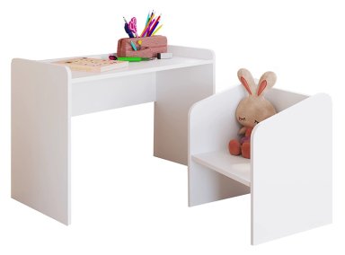 MESA CON SILLA MONTESSORI BLANCO - 2