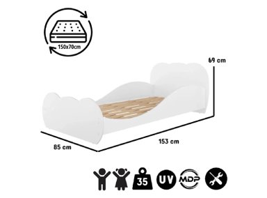 CAMA TRANSICION KIDSCOOL NUBE PREMIUM 26670002 BLANCO - 3
