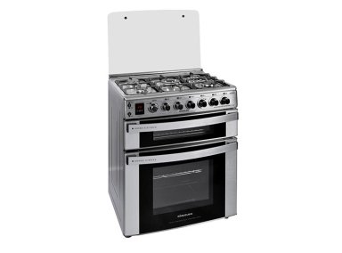 COCINA A GAS SINDELEN CH-770DHIN 5 PLATOS GRILL DOBLE HORNO ACERO - 3