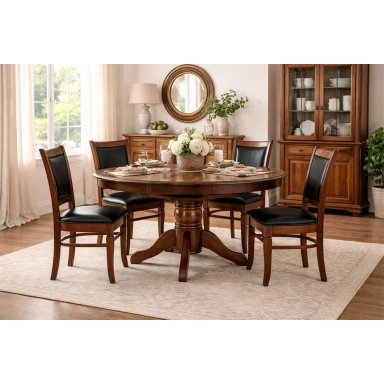 JUEGO DE COMEDOR RIPLEY HOME LYON 4S CAFÉ OSCURO - 1