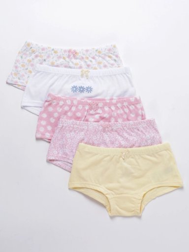 PACK 5 PANTALETA ALGODÓN NIÑA HARVEST MULTICOLOR - 1