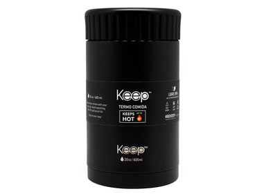 TERMO COMIDA KEEP COLORES 600ML NEGRO - 1