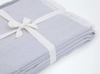 MANTEL MAISON LINETT COTTON GRIS 180X240 CM - 2