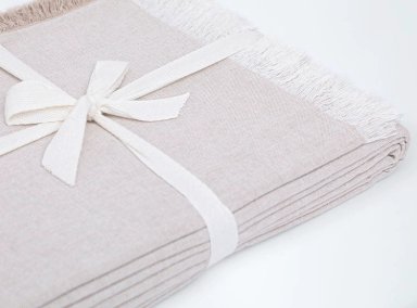MANTEL MAISON LINETT COTTON TAUPE 180X240 CM - 2
