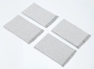 SET SERVILLETAS MAISON LINETT GRIS X4 - 1