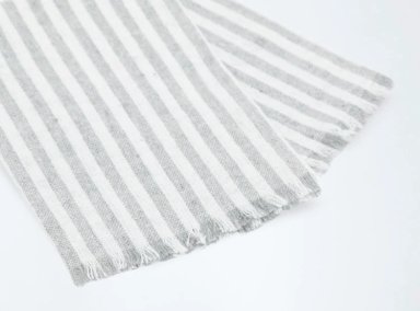 SET SERVILLETAS MAISON LINETT GRIS RAYAS X4 - 2