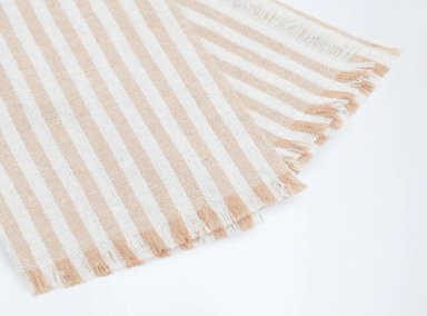 SETX4 SERVILLETAS MAISON LINETT TAUPE RAYAS  - 2