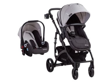 COCHE CUNA TRAVEL SYSTEM BEBE EXPLORER LX GRIS BEBESIT - 1
