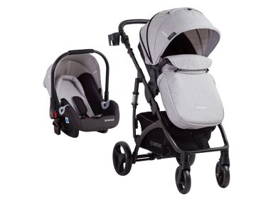 COCHE CUNA TRAVEL SYSTEM BEBE EXPLORER LX GRIS BEBESIT - 2