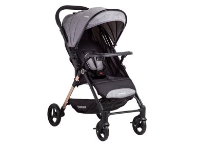 COCHE PASEO BEBE CITY COMPACTO LIVIANO GRIS BEBESIT - 1