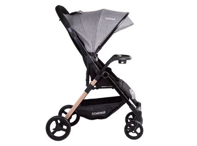 COCHE PASEO BEBE CITY COMPACTO LIVIANO GRIS BEBESIT - 3
