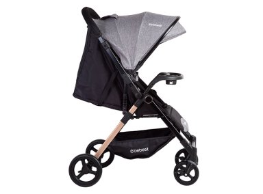 COCHE PASEO BEBE CITY COMPACTO LIVIANO GRIS BEBESIT - 4