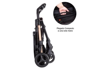 COCHE PASEO BEBE CITY COMPACTO LIVIANO GRIS BEBESIT - 6