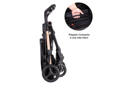 COCHE PASEO BEBE CITY COMPACTO LIVIANO NEGRO BEBESIT - 7