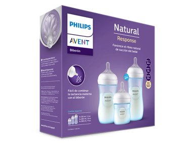 MAMADERA AVENT NATURAL TRIPLE PACK CELESTE - 2
