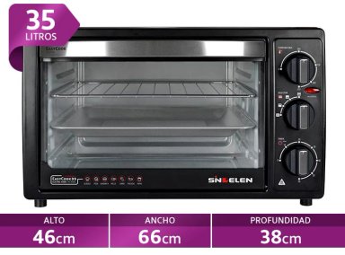 HORNO ELECTRICO SINDELEN HE-350NG NEGRO - 1