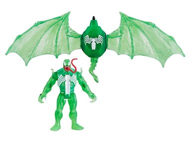 FIGURA DE ACCIÓN SPIDERMAN EPIC HERO SERIES WEB SPLASHERS HIDROATAQUE AÉREO DE SIMBIONTE VERDE - 1