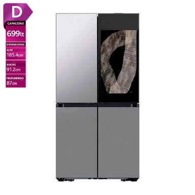 REFRIGERADOR FRENCH DOOR SAMSUNG RF29DB9950QD FAMILY HUB 699L NO FROST GRIS - 1