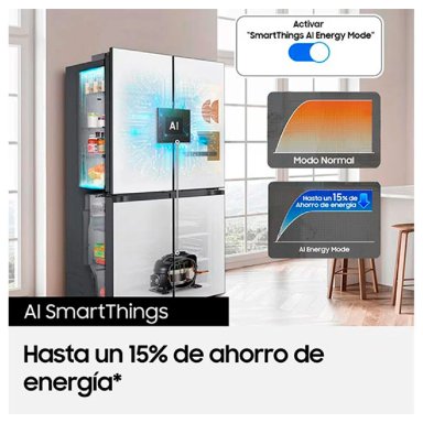 REFRIGERADOR FRENCH DOOR SAMSUNG RF29DB9950QD FAMILY HUB 699L NO FROST GRIS - 8