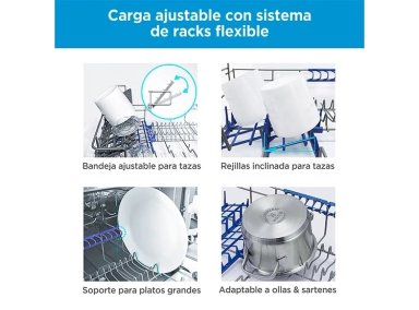 LAVAVAJILLAS MIDEA 6 CUBIERTOS FREESTANDING MDWTF0602MS - 8
