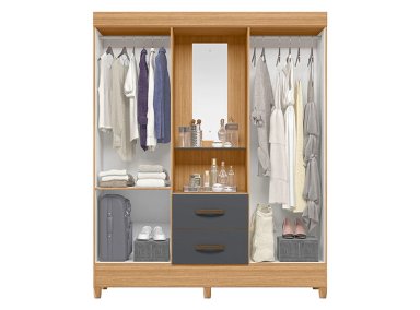 CLOSET VEKKA HOME MOBI CAPELINA GREY 4P 2C - 2