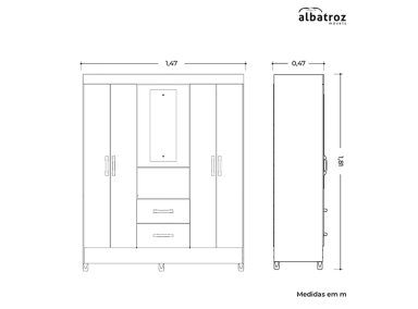 CLOSET VEKKA HOME MOBI CAPELINA GREY 4P 2C - 3