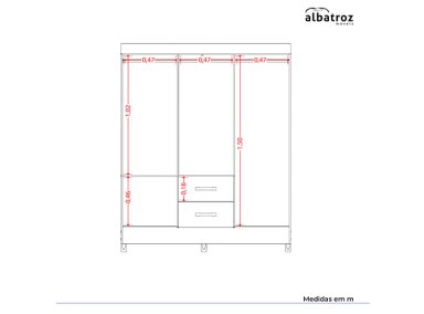 CLOSET VEKKA HOME MOBI CAPELINA GREY 4P 2C - 4