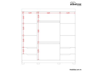 CLOSET VEKKA HOME VIVACCE LIGHT 6P 2C - 4