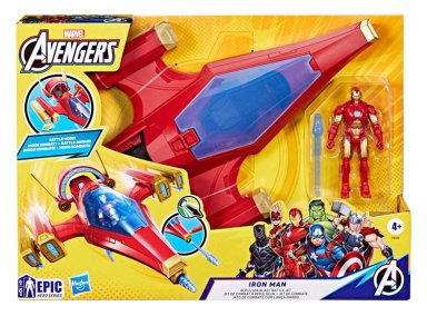 FIGURA DE ACCIÓN MARVEL AVENGERS EPIC HERO SERIES JET DE COMBATE DE IRON MAN - 13