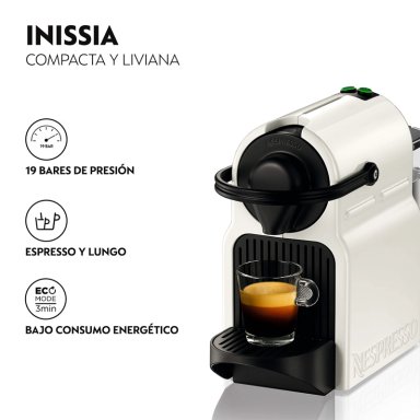 CAFETERA NESPRESSO CÁPSULA INISSIA WHITE SINGLE - 4