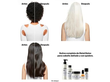 PRE SHAMPOO L'ORÉAL PROFESSIONNEL METAL DETOX TRATAMIENTO RELLENADOR ANTIPOROSIDAD CABELLO DAÑADO TINTURADO 250 ML - 2