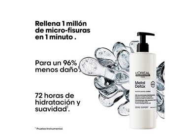 PRE SHAMPOO L'ORÉAL PROFESSIONNEL METAL DETOX TRATAMIENTO RELLENADOR ANTIPOROSIDAD CABELLO DAÑADO TINTURADO 250 ML - 3