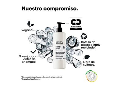 PRE SHAMPOO L'ORÉAL PROFESSIONNEL METAL DETOX TRATAMIENTO RELLENADOR ANTIPOROSIDAD CABELLO DAÑADO TINTURADO 250 ML - 8