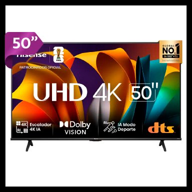SMART TV HISENSE LED 4K UHD 50” 50A6N - 1