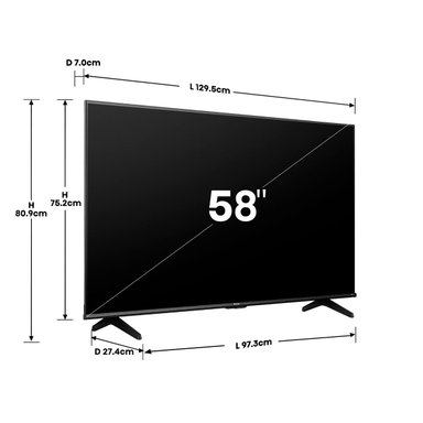 SMART TV HISENSE LED 4K UHD 58” 58A6N - 3