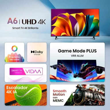 SMART TV HISENSE LED 4K UHD 58” 58A6N - 5