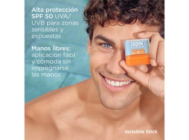 PROTECTOR SOLAR FACIAL ISDIN INVISIBLE STICK SPF 50 10 ML - 2