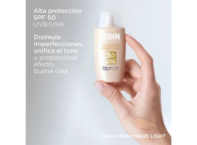 PROTECTOR SOLAR FACIAL ISDIN FUSION WATER MAGIC COLOR LIGHT SPF 50 50 ML - 2