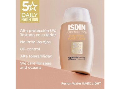 PROTECTOR SOLAR FACIAL ISDIN FUSION WATER MAGIC COLOR LIGHT SPF 50 50 ML - 4