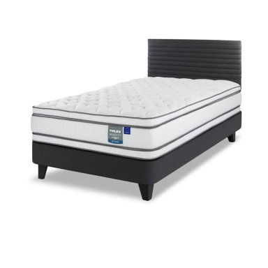 JUEGO DE DORMITORIO FLEX CAMA EUROPEA MAJESTY 1.5 PLAZAS + RESPALDO MODERN GRAFITO - 2