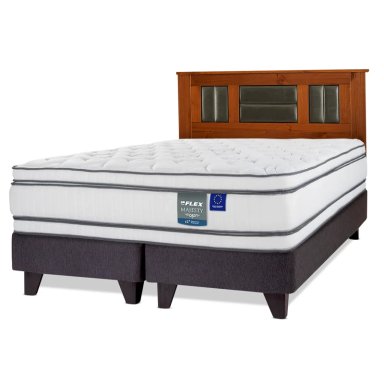 JUEGO DE DORMITORIO FLEX CAMA EUROPEA MAJESTY BD BOX 2 PLAZAS + RESPALDO LORRAINE - 2