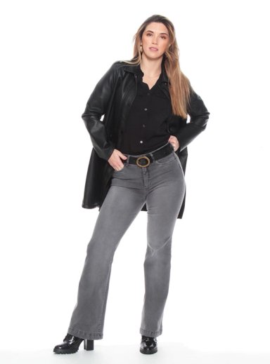 JEANS ALGODÓN FLARE MUJER WADOS TIRO ALTO - 1