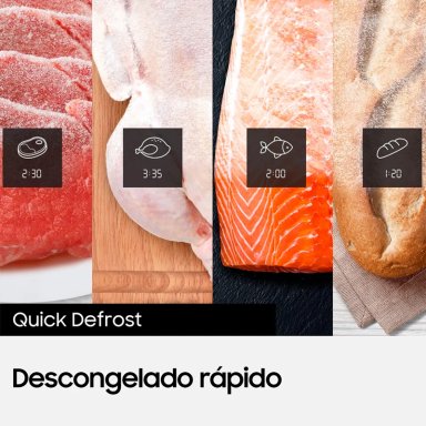 MICROONDAS SAMSUNG 23 L MS23DG4504ATZS QUICK DEFROST PLATO GIRATORIO - 6