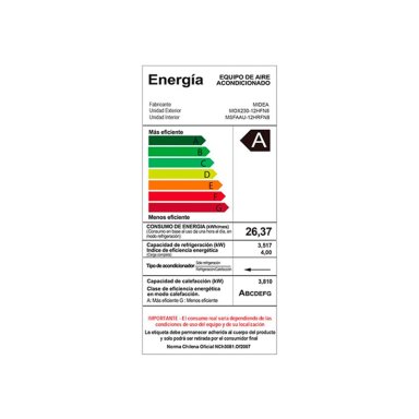 AIRE ACONDICIONADO SPLIT MIDEA BREEZELESS 9000 BTU WIFI FRÍO CALOR INVERTER - 12