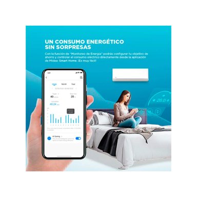 AIRE ACONDICIONADO SPLIT MIDEA BREEZELESS 9000 BTU WIFI FRÍO CALOR INVERTER - 7