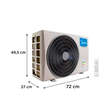 AIRE ACONDICIONADO SPLIT MIDEA BREEZELESS 12000 BTU WIFI FRÍO CALOR INVERTER - 12