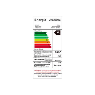 AIRE ACONDICIONADO SPLIT MIDEA BREEZELESS 12000 BTU WIFI FRÍO CALOR INVERTER - 13