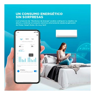 AIRE ACONDICIONADO SPLIT MIDEA BREEZELESS 12000 BTU WIFI FRÍO CALOR INVERTER - 8