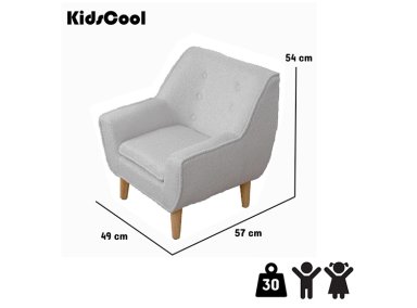 SILLÓN KIDSCOOL INFANTIL MIMO GRIS - 8